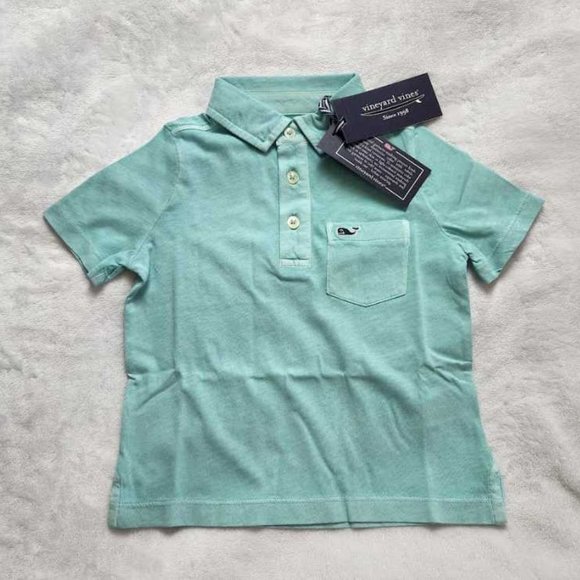 Vineyard Vines Other - New boys 2T S (8-10)  Vineyard Vines Island surf polo shirt Caicos blue green